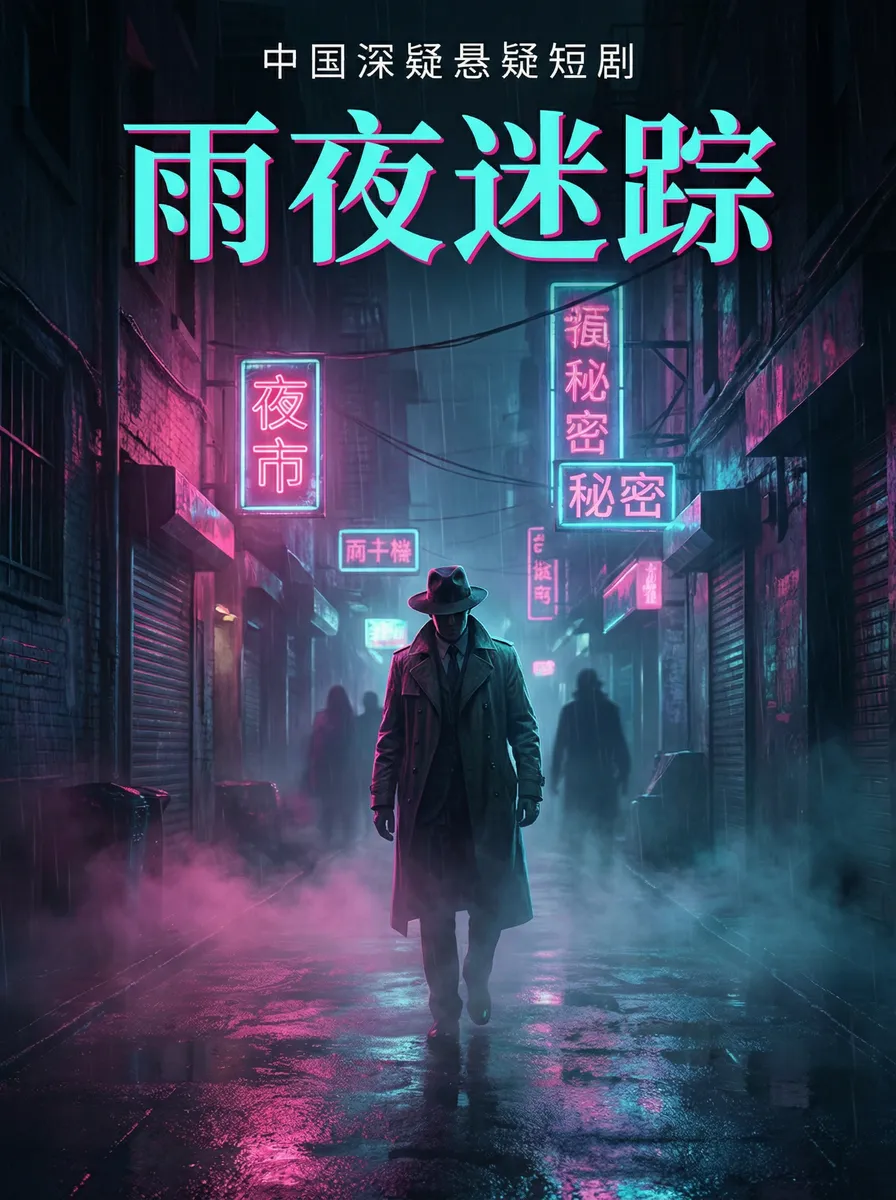 赵露思ai智能人脸替换脸 悬疑追踪短剧 - 雨夜迷踪海报